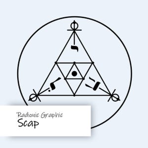SCAP Radionic Graphic | Energetic Healing & Pain Relief Chart | Radiesthesia Dowsing Tool | Energy Healing | Pendulum