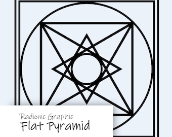 Grafico radionico a piramide piatta · Strumento per radiestesia e pendolo