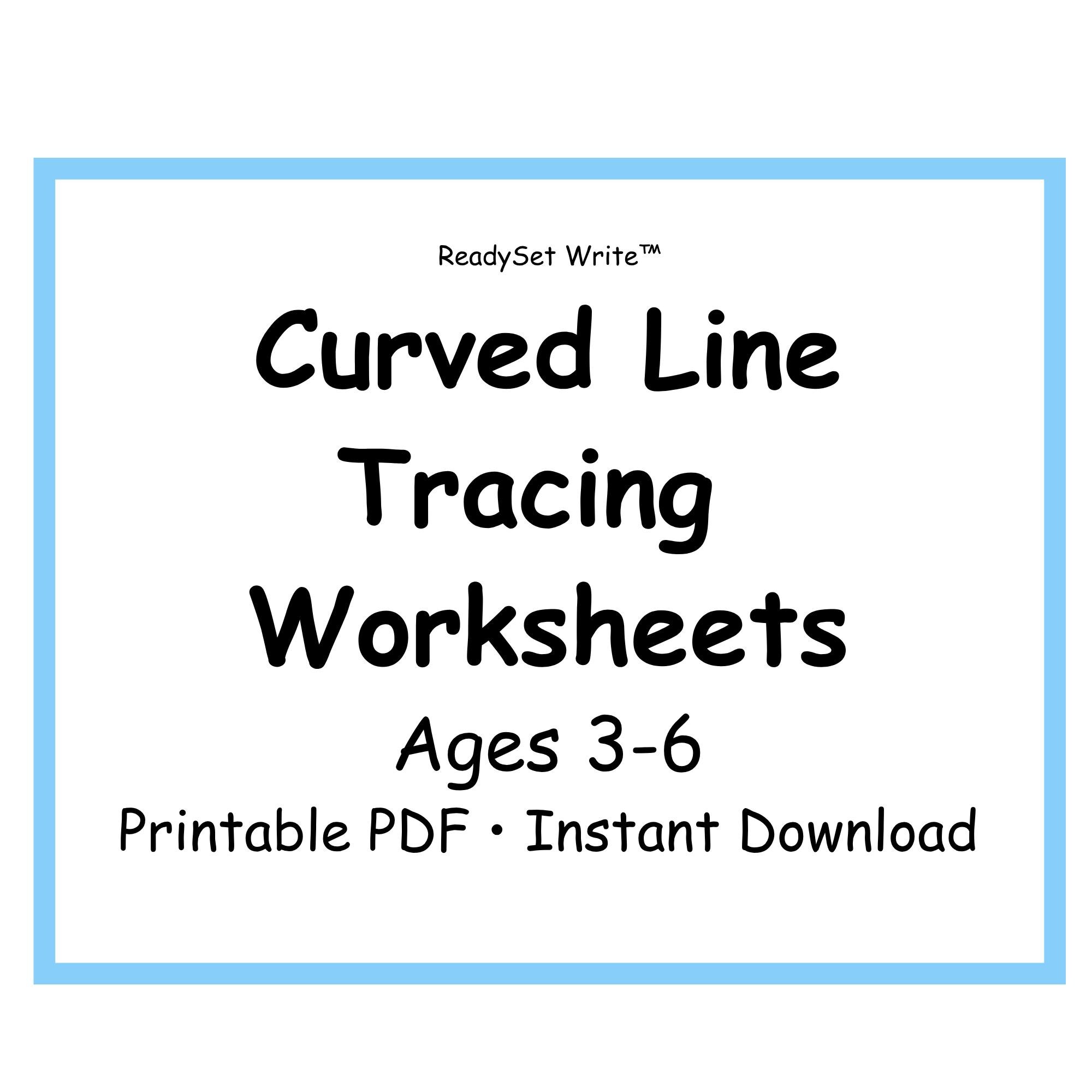 Curved Line Tracing Worksheets | Preschool Pencil Control Activity ...