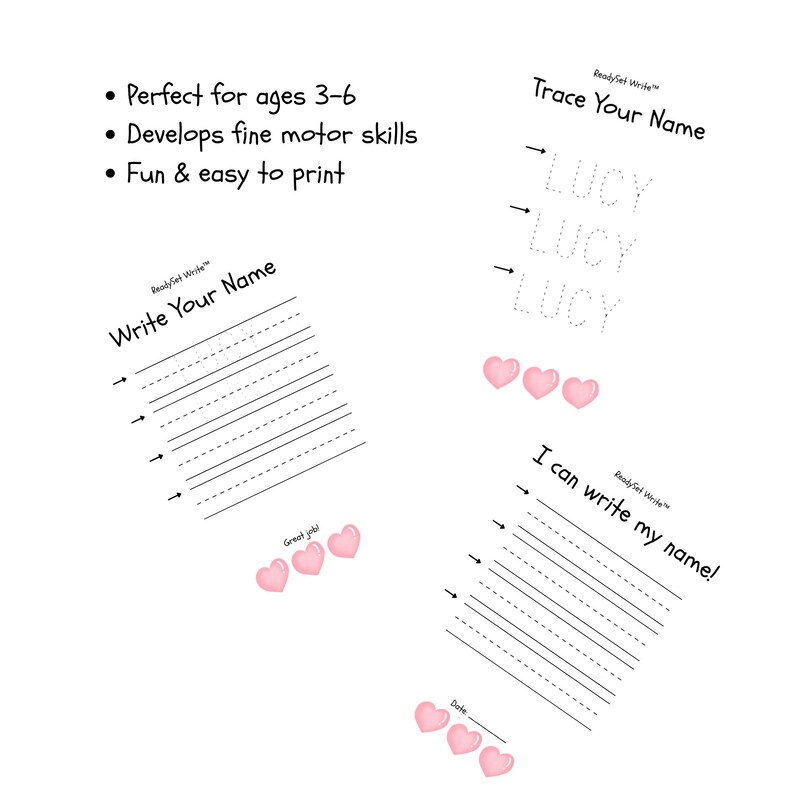 Editable Name Tracing Worksheet | Preschool Handwriting Practice (ages ...