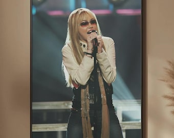 Aesthetic Hannah Montana Poster - Vintage It Girl Wall Art, Retro Disney Pop Star Print, Modern Y2K Bedroom Cinema Decor