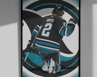 Will Smith San Jose Poster - Hockeystjärna Konsttryck, San Jose Sport Väggdekor