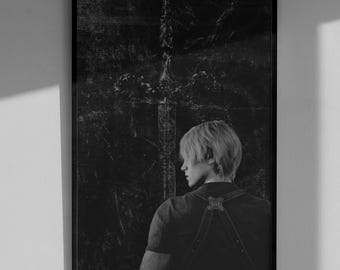 Leon S. Kennedy Poster - Resident Evil Survival Horror Art Print, Gothic Video Game Wall Decor
