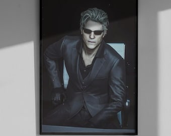 Albert Wesker Resident Evil Poster - Aesthetic Wesker Wall Art, Resident Evil Fan Gift Print, Modern Villain Cinema Room Decor