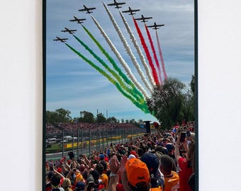 Aesthetic F1 Monza Poster - Formula One Italian Grand Prix Wall Art, Temple of Speed Racing Print, Modern Motorsport Cinema Decor