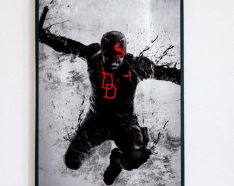 Daredevil Born Again Poster - Marvel Matt Murdock Wall Art, Aesthetic Vigilante Print, Modern Superhero Home Decor