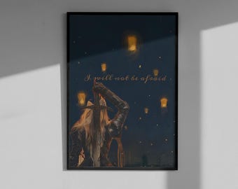 Fireheart Throne of Glass Poster - Aelin Galathynius Art Print, Bookish Fantasy Decor