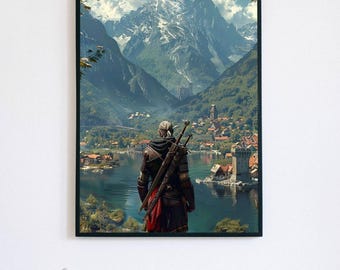 The Witcher 4 Poster - Aesthetic Geralt of Rivia Wall Art, Polaris Ciri Protagonist Print, Modern RPG Gaming Cinema Decor