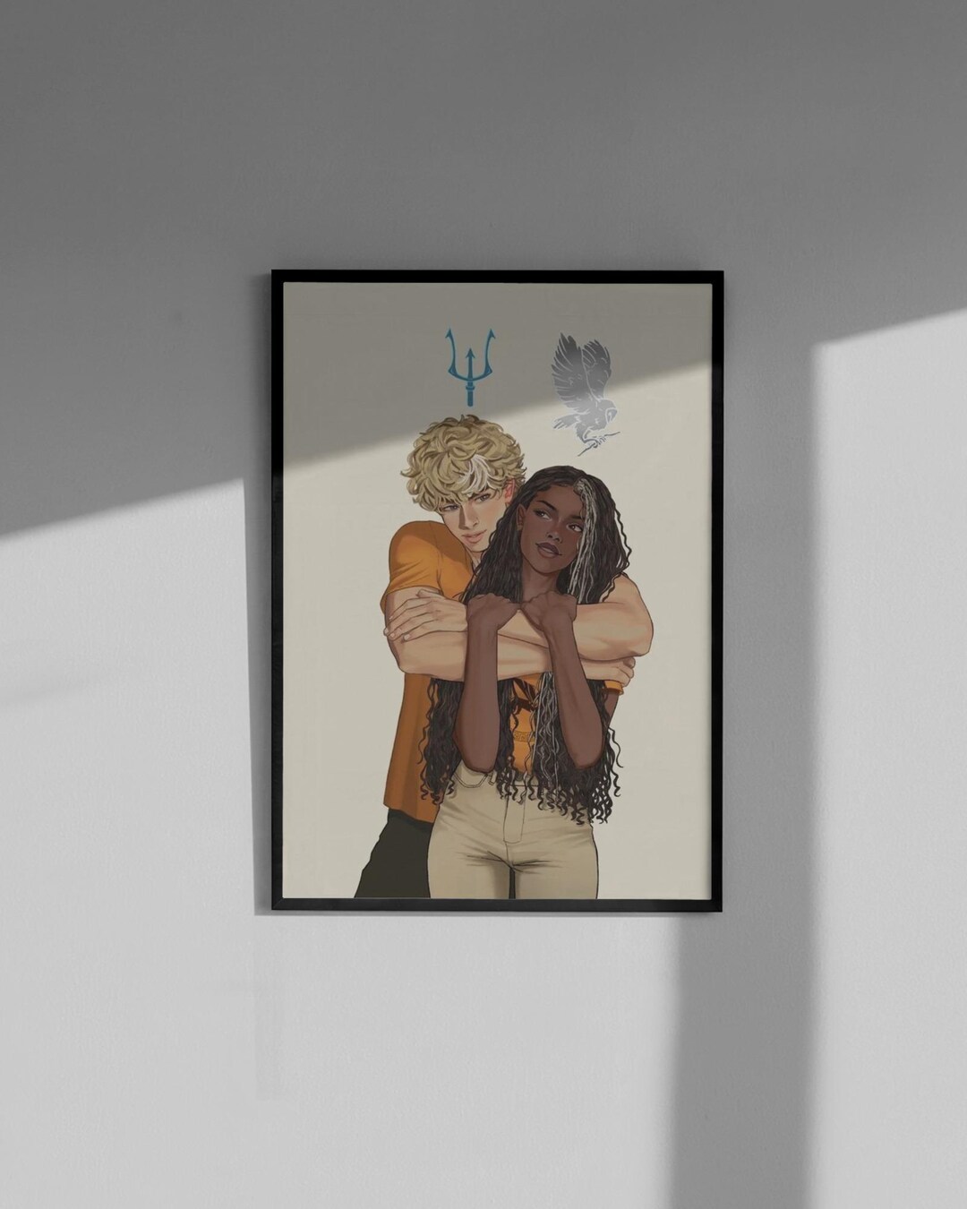 Percy Jackson Poster - Percabeth Art Print, PJO Camp Half-blood Decor ...