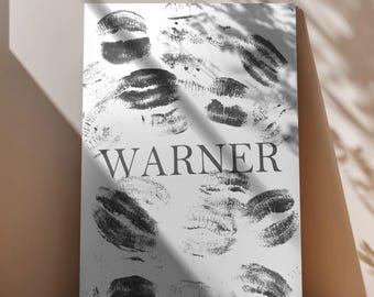 Aaron Warner Shatter Me Poster, Vintage Bookish Wall Art, Lipstick Kiss Marks Print, Trendy Bedroom Decor, Gift for Fiction Fans