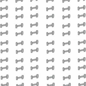 May include: A white background with the word "EXERCISE" in dark blue, stylized text. The image is filled with rows of gray dumbbell illustrations, suggesting a fitness or workout theme.