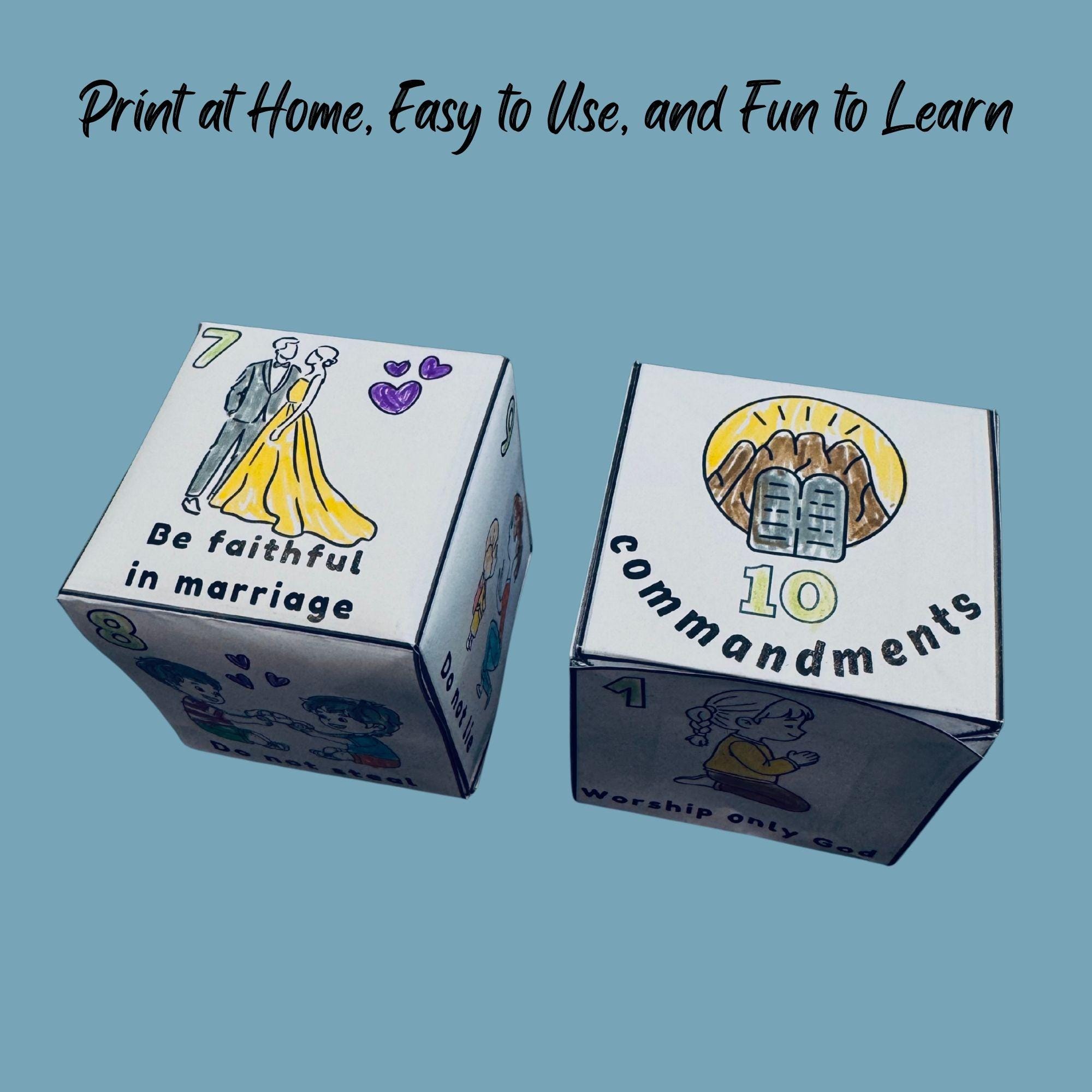 Ten Commandments Shadow Box 10 Commandments Box Craft for Kids | Printable Bible Activity | Sunday ...