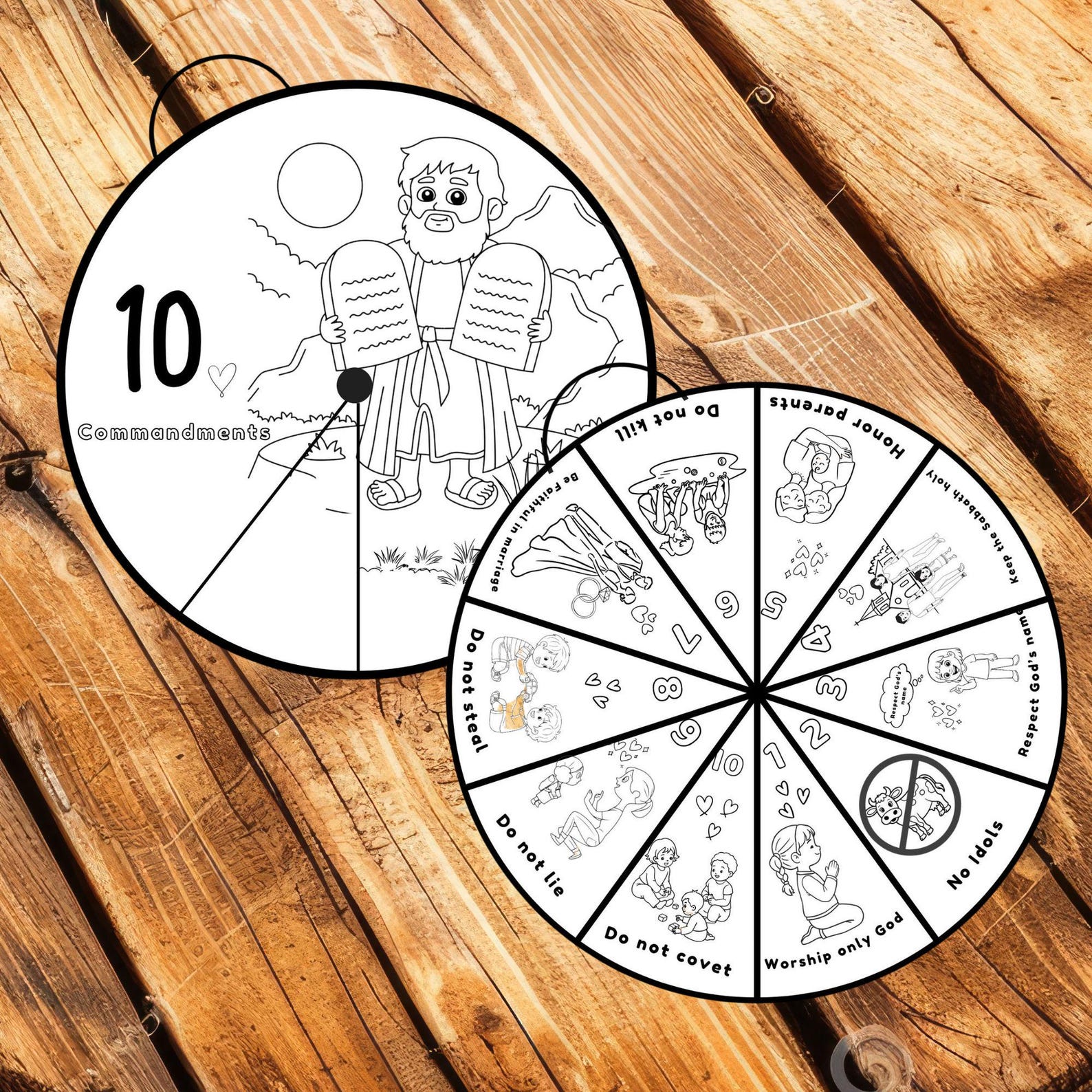 10 Commandments Crafts for Kids Printable| Sunday School Bible Activity ...