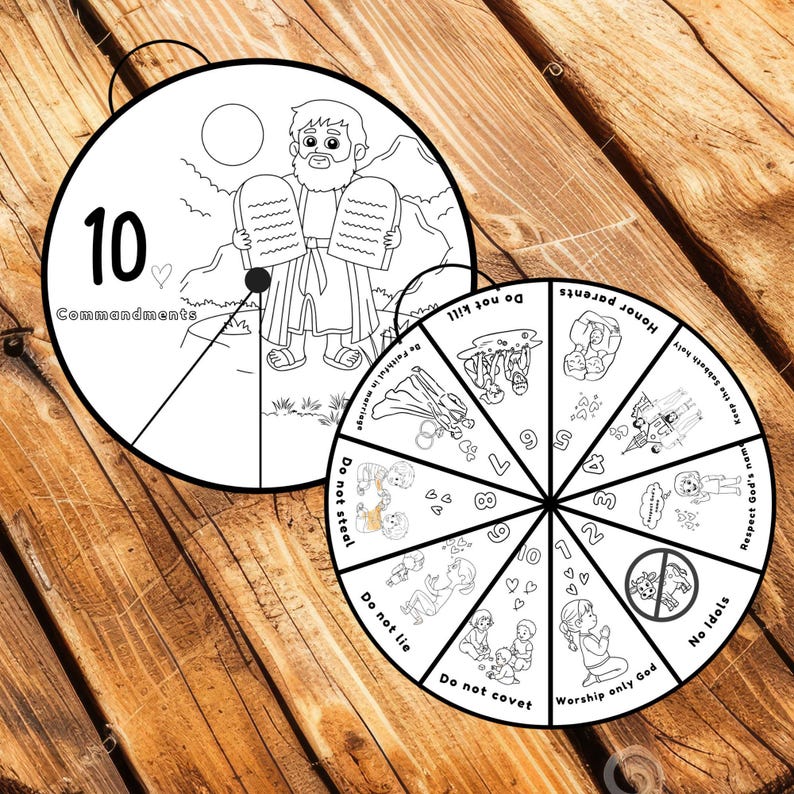 10 Commandments Crafts for Kids Printable| Sunday School Bible Activity ...
