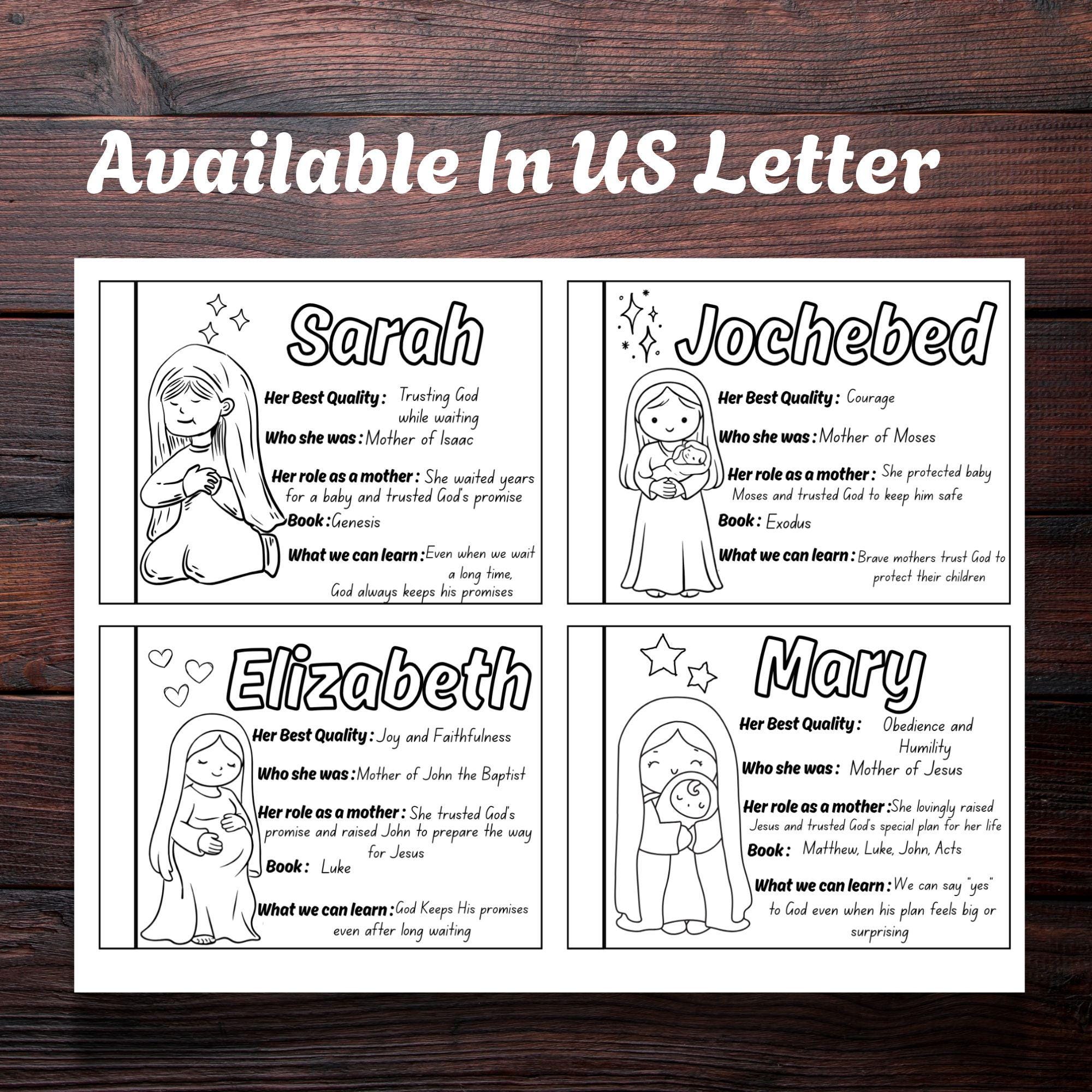 Mother’s Day Sunday School Activity | Mothers of the Bible Mini Book ...