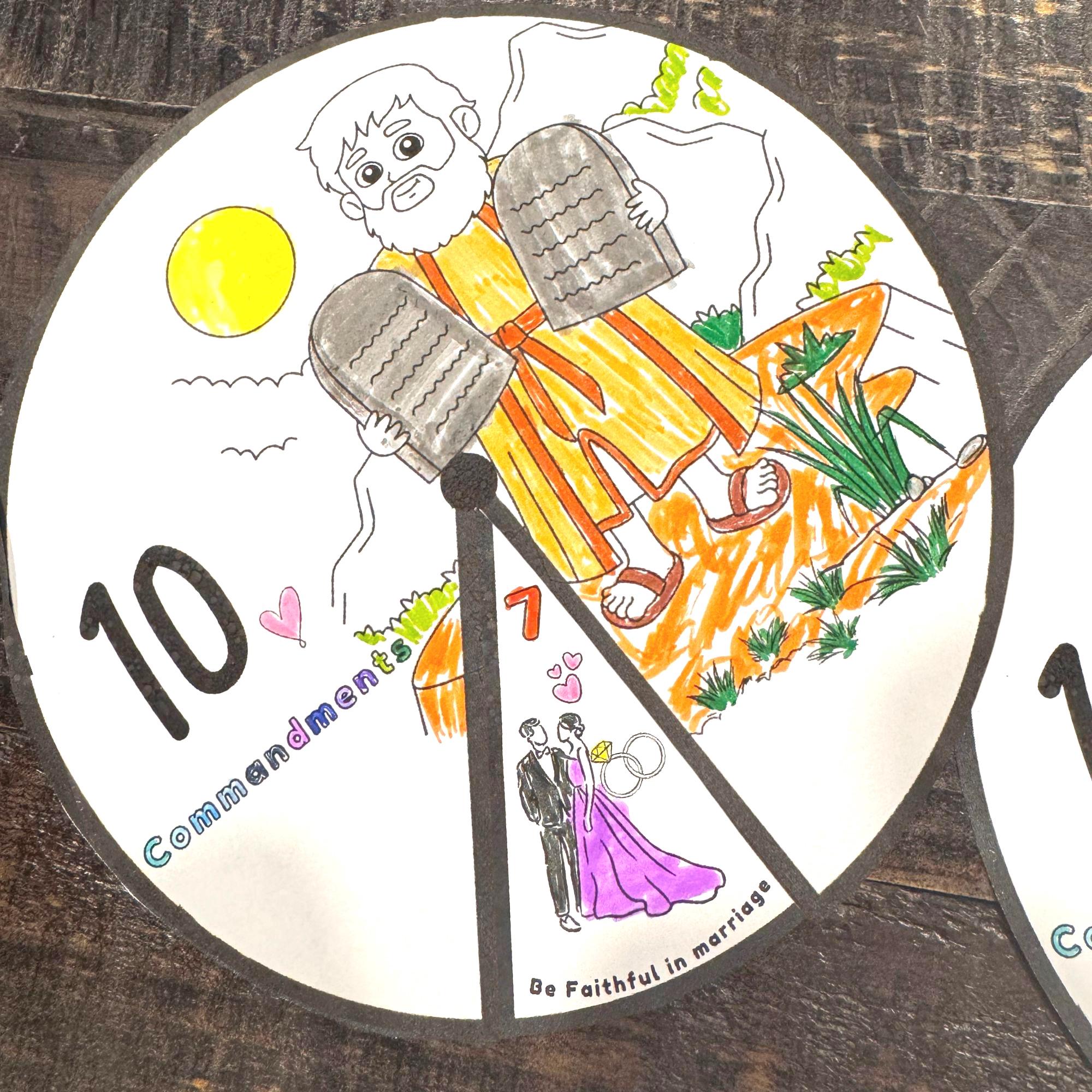 10 Commandments Crafts for Kids Printable| Sunday School Bible Activity ...
