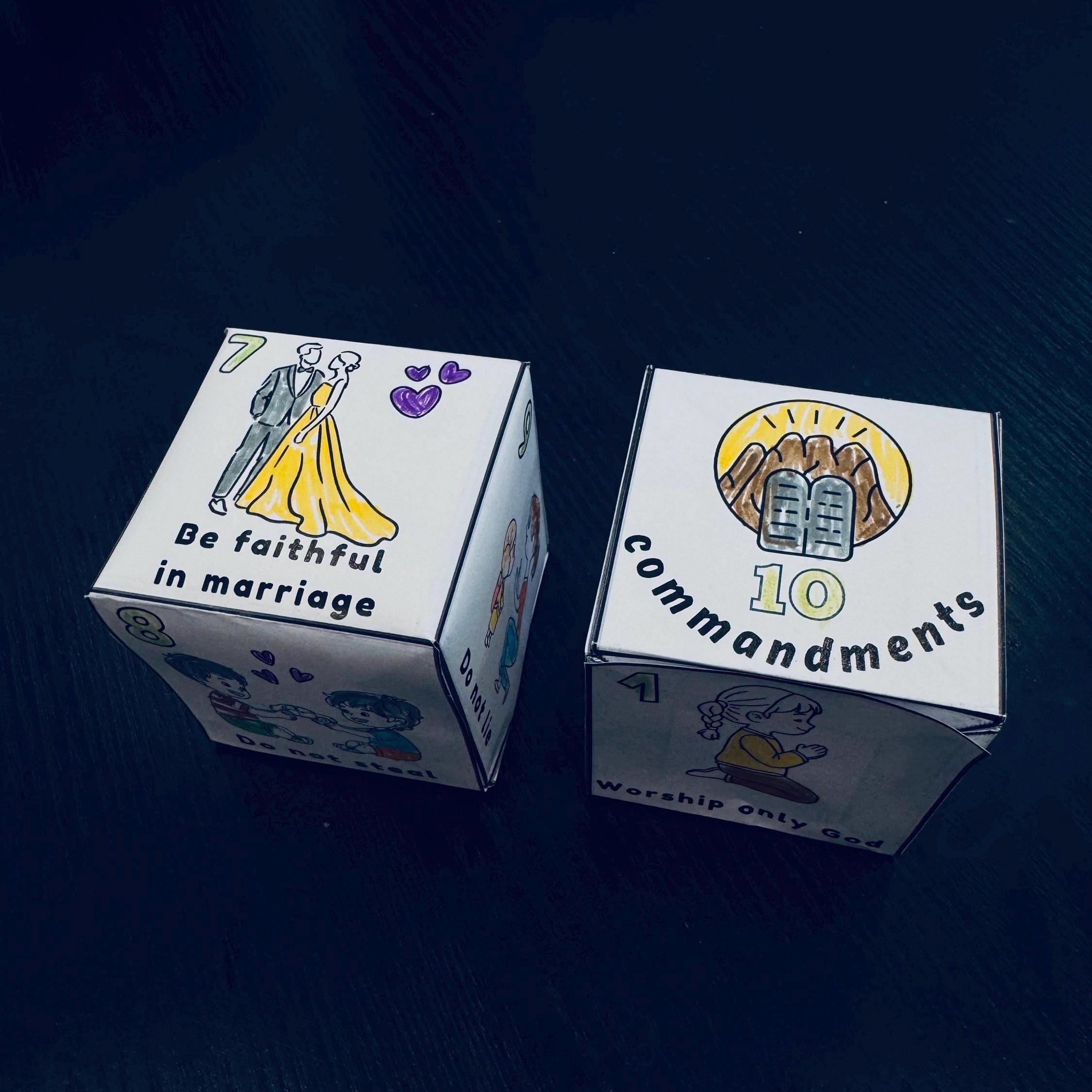 Ten Commandments Shadow Box 10 Commandments Box Craft for Kids | Printable Bible Activity | Sunday ...