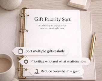Gift Decision Filter | Stop Overthinking Gifts | Decide Without Second-Guessing | Printable PDF