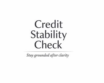 Credit Stability Check | Credit Calm Workbook | Printable Credit Reflection PDF | Financial Clarity Maintenance Tool