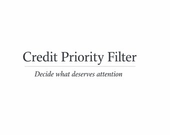 Credit Priority Filter | Credit Organization Workbook | Printable Credit Focus PDF | Calm Financial Planning Tool