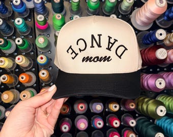 Embroidered Dance Mom Trucker Hat | Custom Thread Color Mama Cap