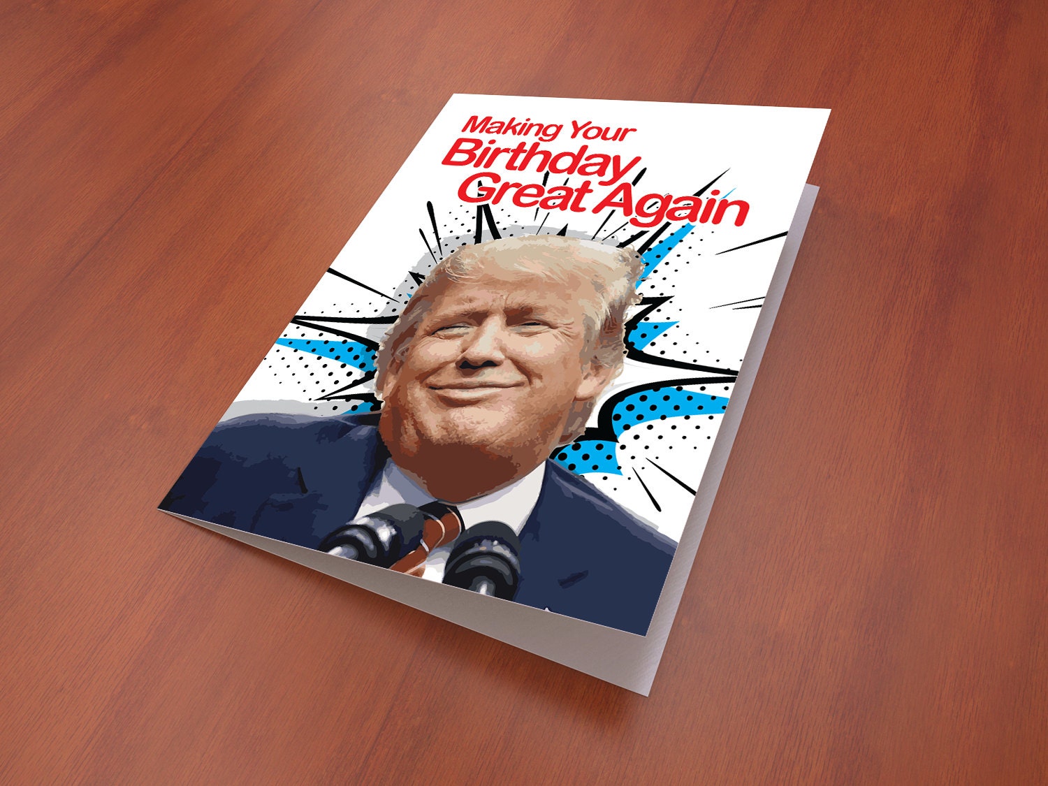 Customizable Printable Birthday Card PDF Funny Donald Trump | Etsy
