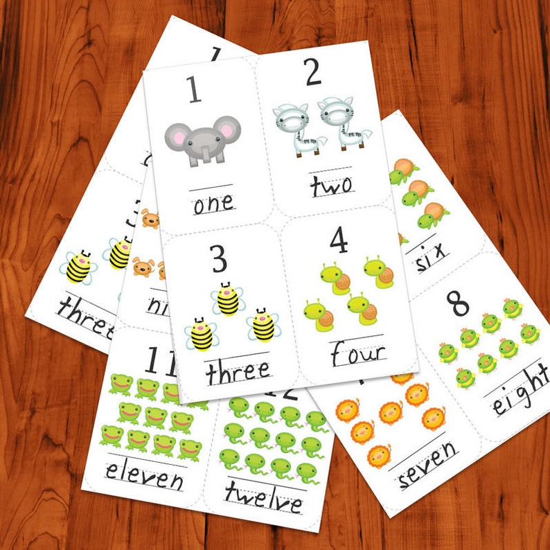 Number Flash Cards Printable PDF | Etsy