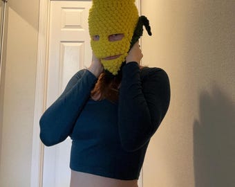 PATTERN ONLY Corn Cob Balaclava Crochet Pattern, Maize Mask, Cornclava