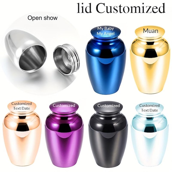A custom-engraved mini stainless cremation urn for pets or humans — small, dignified, and deeply personal in a way mass-market memorials never are.