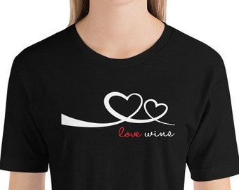 Love Wins | Short-Sleeve Unisex T-Shirt | Valentine's Day | Love | Fun T Shirt