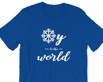 Oy to the World - Jewish Short Sleeve Unisex Holiday T-Shirt perfect for Hanukkah & New Year