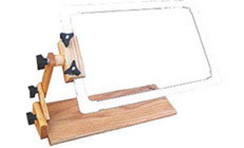 K's Creations STAINED Z-Frame Lap Frame Needlework Stand holds Qsnaps, Stretcher Bars, & Scroll Frames up to 22 image 2