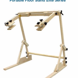K's Creations Stow Away Floor Stand with Clamps | Needlepoint | Cross Stitch | Quilting