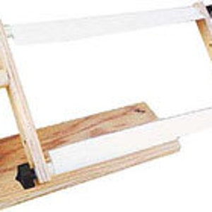 K's Creations STAINED Z-Frame Lap Frame Needlework Stand holds Qsnaps, Stretcher Bars, & Scroll Frames up to 22 image 3