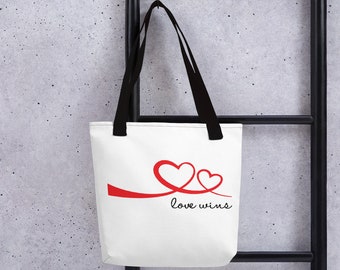 Love Wins | Tote Bag | Valentine's Day | Love | Fun Tote