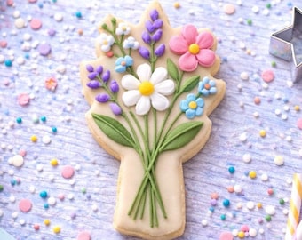 Wildflower Bouquet Cookie Cutter | Garden Flower Theme 3D Printable STL File (Digital Download)
