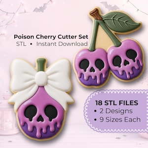 Giftkörsset kakutformare STL-fil | Rosett Coquette Halloween (3D-utskrivbar digital nedladdning) 9 storlekar