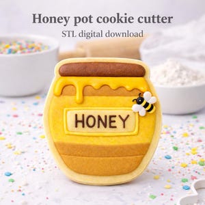 Honey Pot Cookie Cutter STL File | 3D Printable (Digital Download)