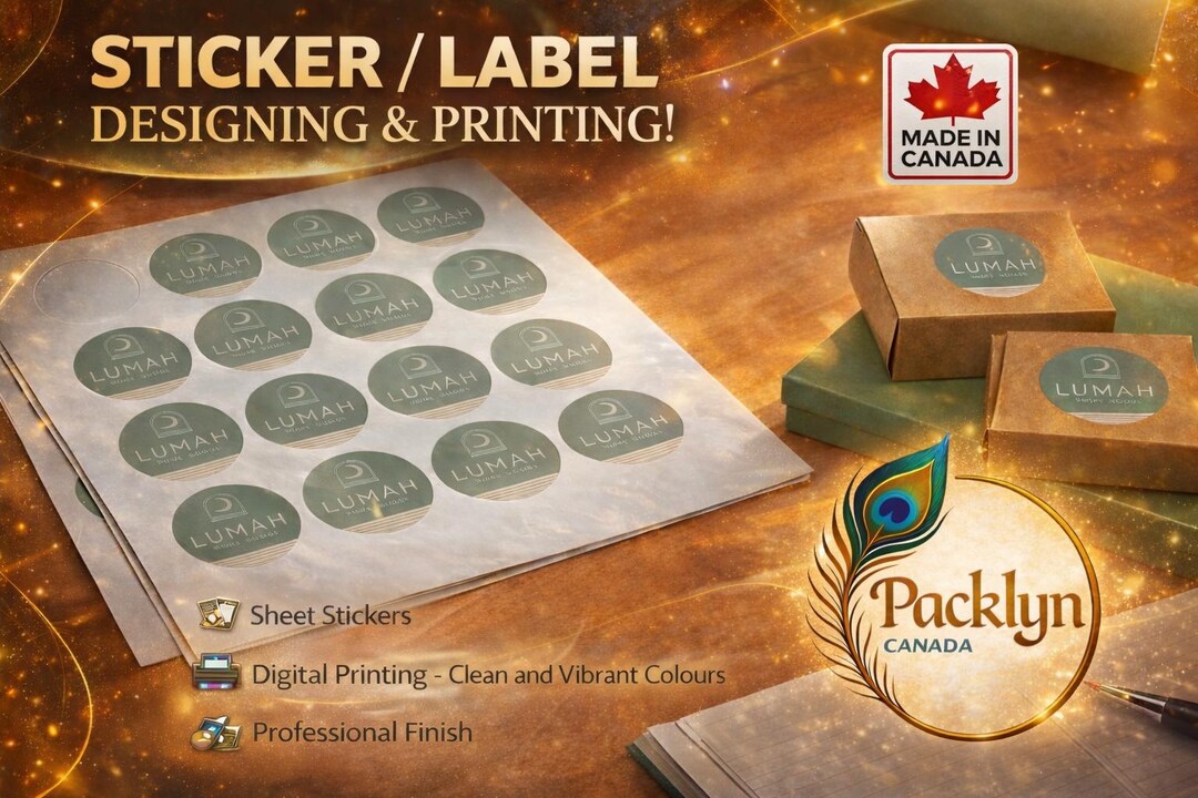 Custom Sticker / Label Design + Print | Semi-gloss Label Paper | Sheet ...