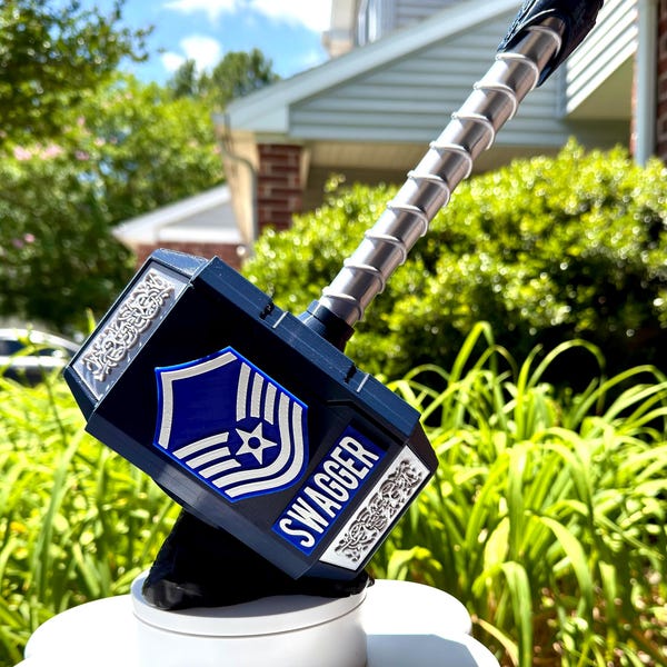 Personalized U.S. Air Force Hammer | Military Gift with Display Base