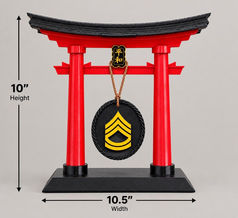 Torii Gate US Army Rank Display - Etsy