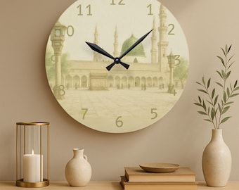 Masjid An-Nabawi Wall Clock – Islamic Home Decor, Muslim Gift