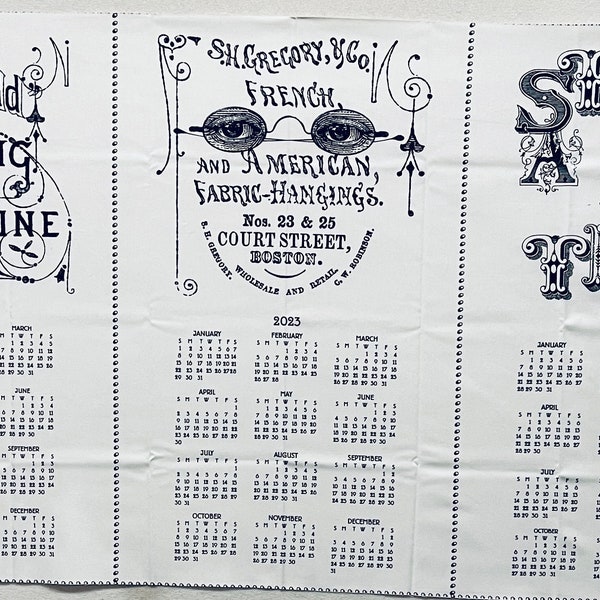 She Who Sews Calendar Panel - 23" x 45" - J. Wecker Frisch - Riley Blake - 2022 - 2023 - 2024 - Uitverkocht