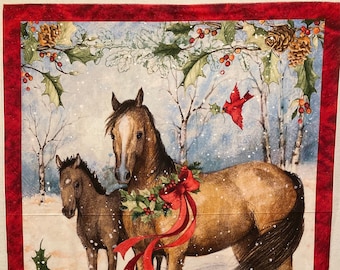 Christmas Horse Panel - Susan Winget - 64468 - Out of Print