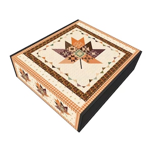 Pressed Leaves Quilt Kit - Riley Blake - Includes pattern, fabric for quilt top & binding.  Finished size 62&quot; x 62&quot; - FREE SHIPPING USA