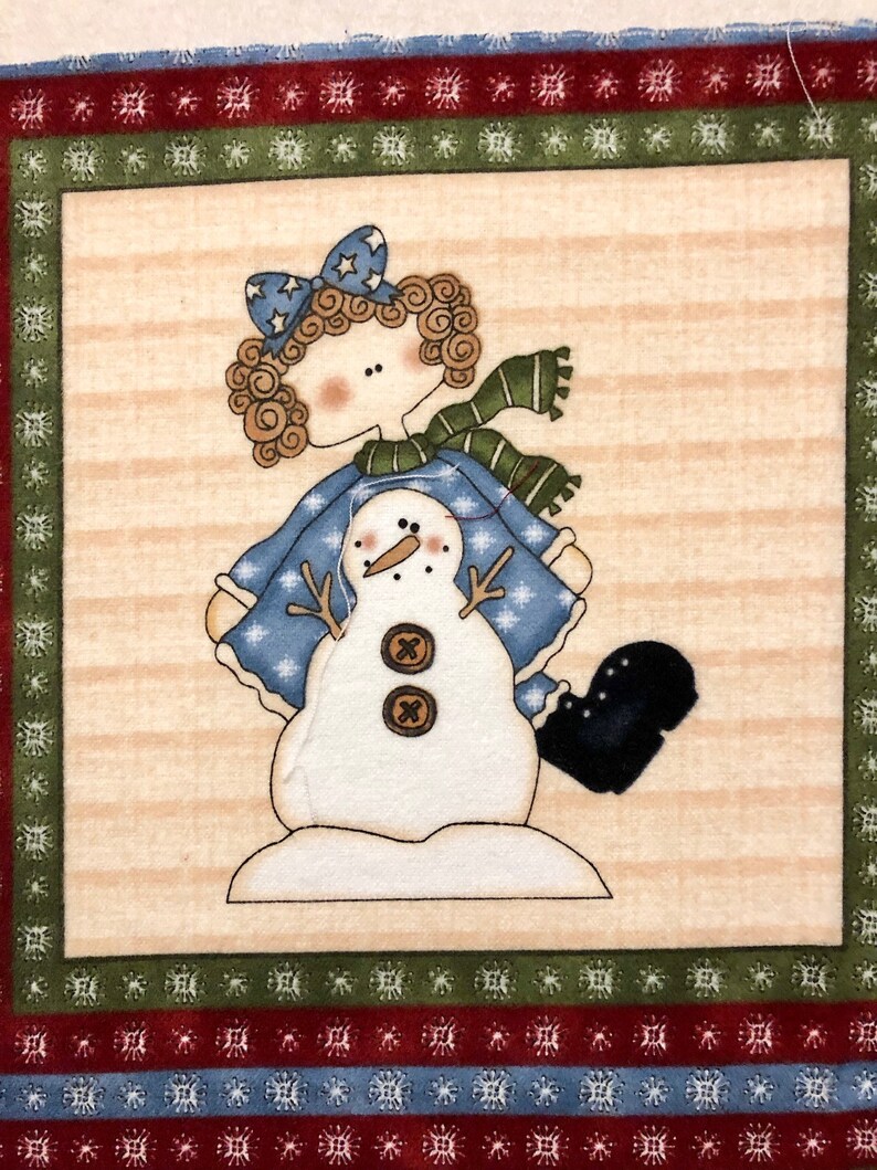 Toys Toys Toys Snowman FLANNEL Christmas Northcott Fabric Panels 23/" F3801