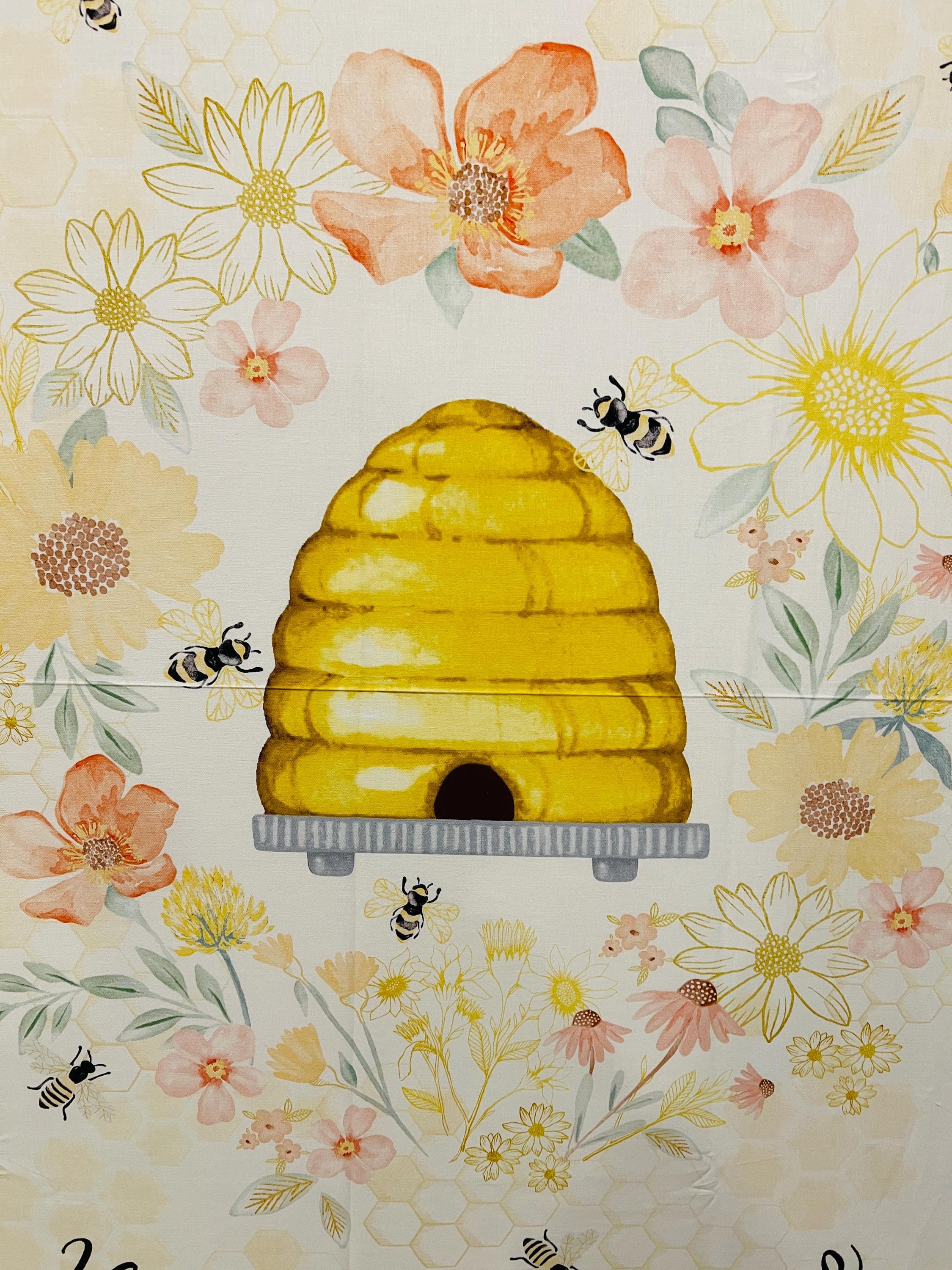 Home Sweet Home - Bee Hive - Timeless Treasures - Panel CD3040 