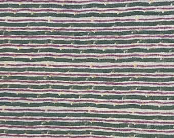 SALE!  8 Yards of Beautiful Vintage Fabric - Unknown Manufacturer - Striped - Get all 8 yards for one low price - Out of Print