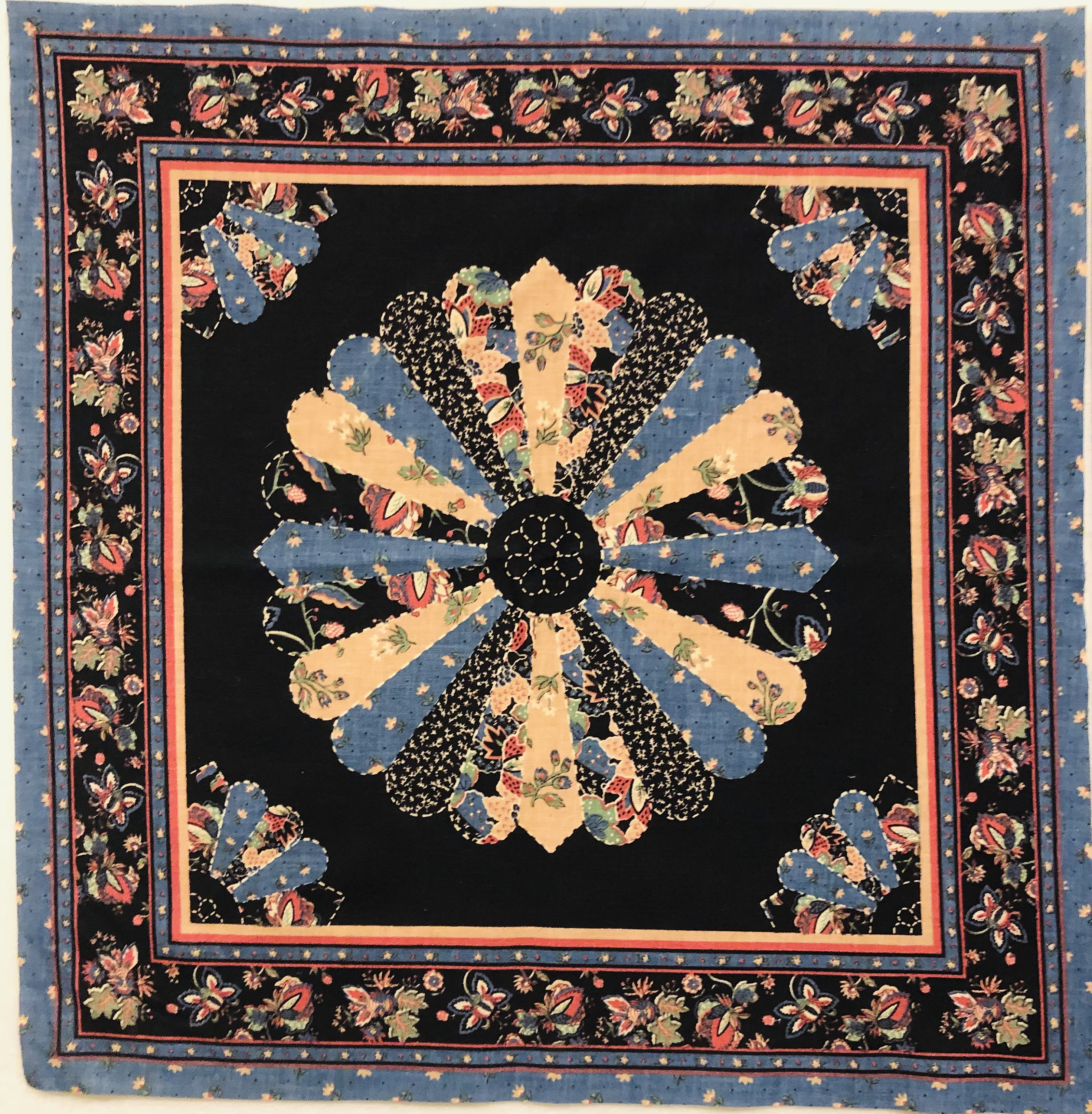 ヴィンテージ VIP ドレスデン プレートとファン キルト ブロック