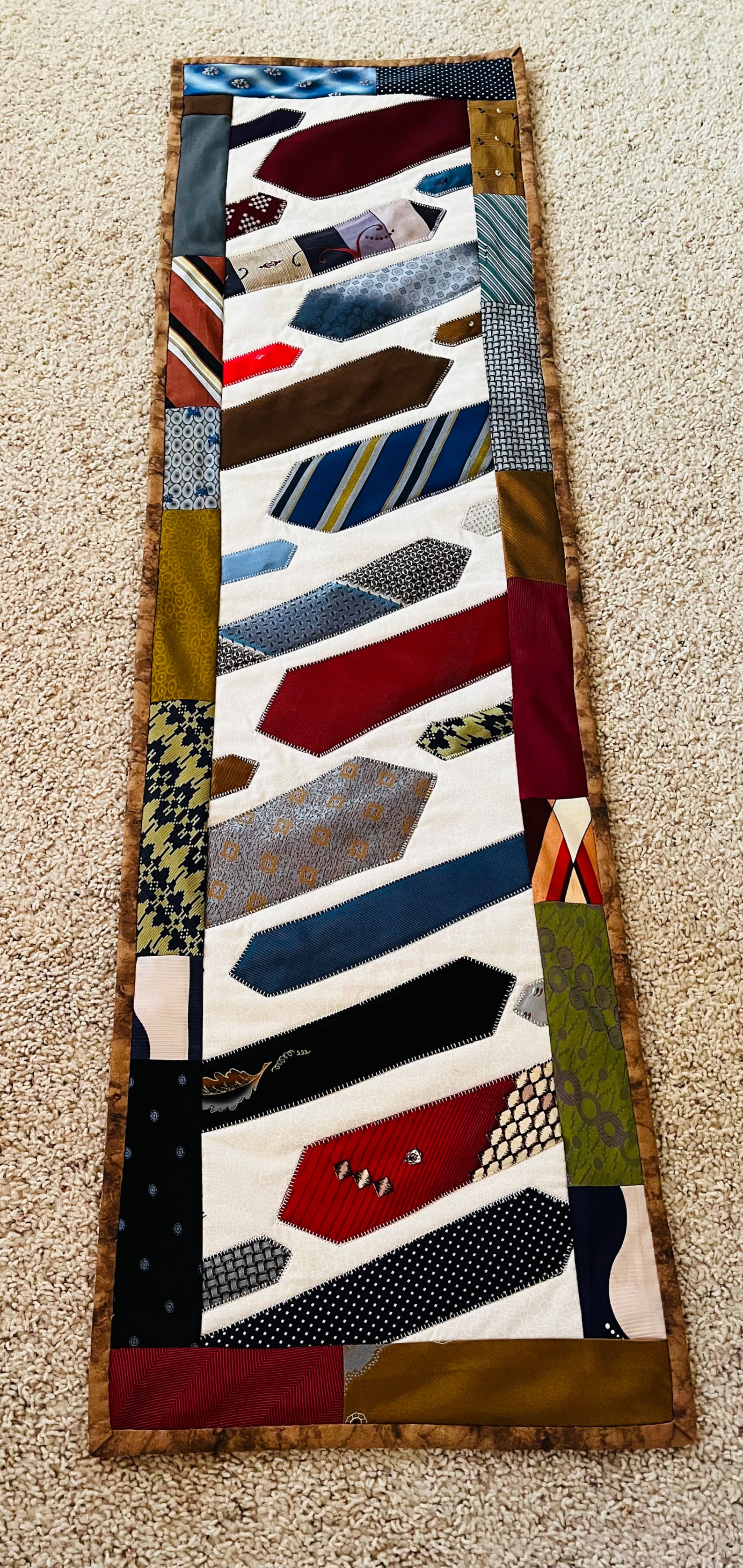 Memory Neck Tie Table Runner Made From Your Neckties 1/2 Etsy